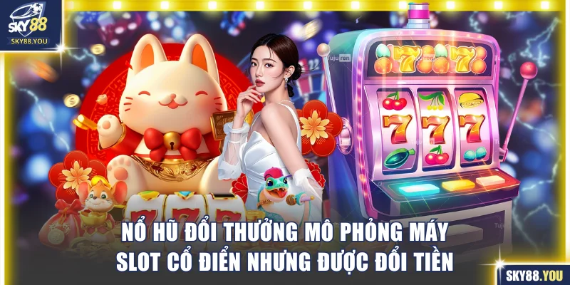 Nổ hũ đổi thưởng mô phỏng máy slot cổ điển nhưng được đổi tiền
